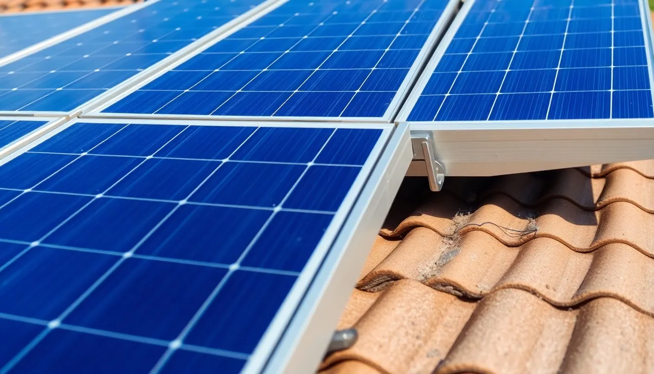 Outdated 2010 bulky solar panel installation for comparison